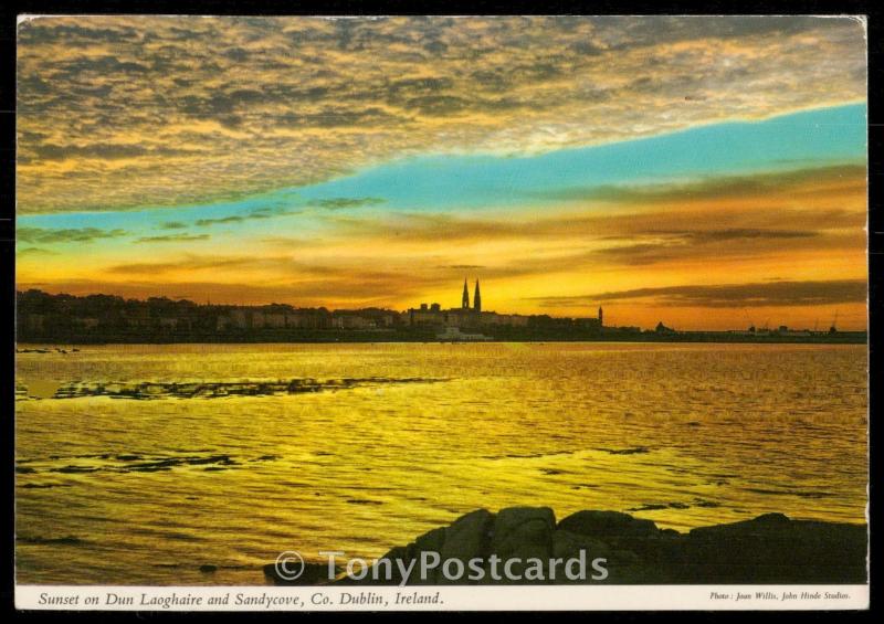 Sunset on Dun Laoghaire and Sandycove, Co. Dublon, Ireland