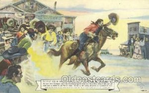 Pony Express Western Cowboy 1947 close to perfect corners, postal used 1947