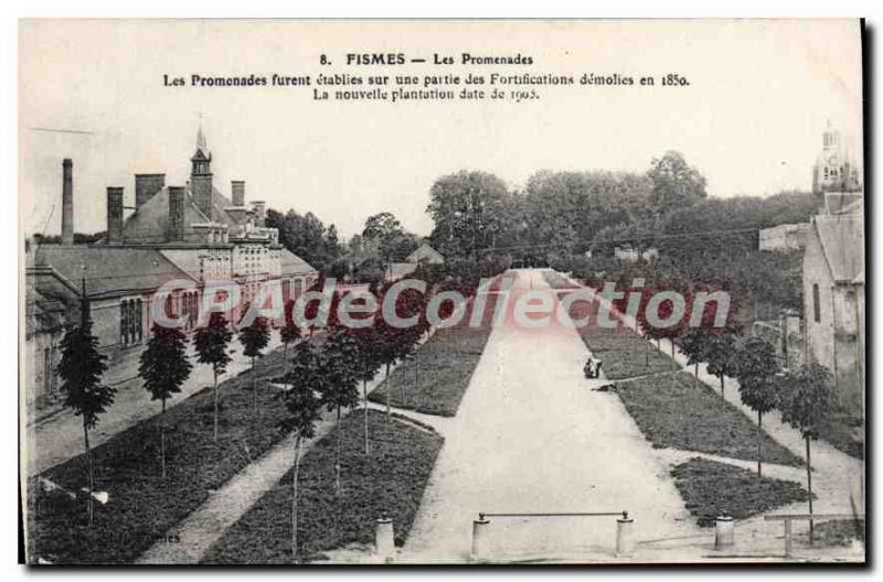 Old Postcard Fismes Walks