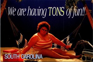 Humour Fat Lady In Hammock We Are Having Tons Of Fun South Carolina