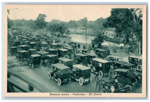 Buenos Aires Argentina Postcard Palermo El Corso Road Scene c1930's Vintage