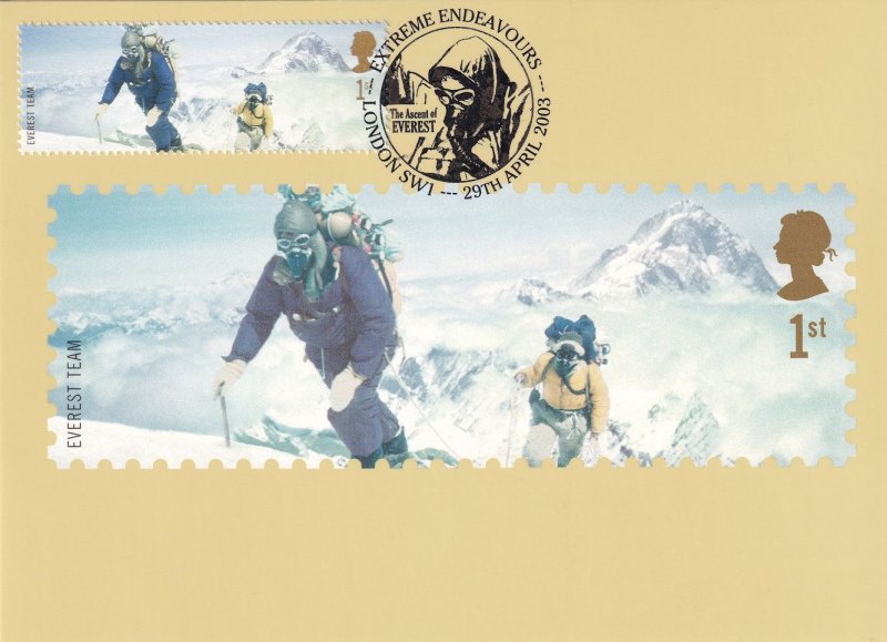 Mount Everest Expedition Team London Limited Edition Postmark Postcard