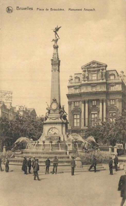 Belgium Brussels Bruxelles - Place de Brouckère Monument Anspach 01.75