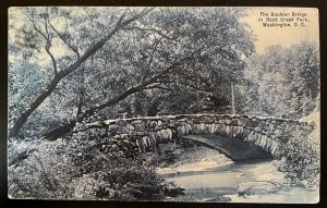 Vintage Postcard 1909 Boulder Bridge, Rock Creek Park Washington, D.C.