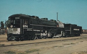 Southern Pacific Co 4-8-8-2 No 4294 Train USA Old Sacramento Postcard