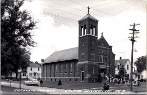 Real Photo Postcard Catholic Church in Grundy Center, Iowa