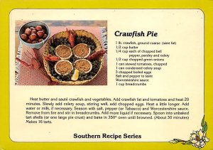 Southern Recipe Series Crawfish Pie Recipe Unused 