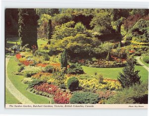 Postcard The Sunken Garden, Butchart Gardens, Victoria, Canada