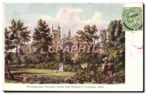 Great Britain Great Britain Postcard Old Winchester College from the warden &...