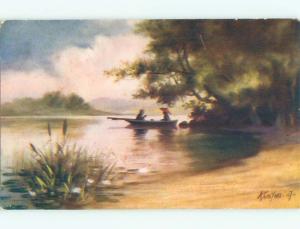 Divided-Back BOAT SCENE Great Nautical Postcard AB0345