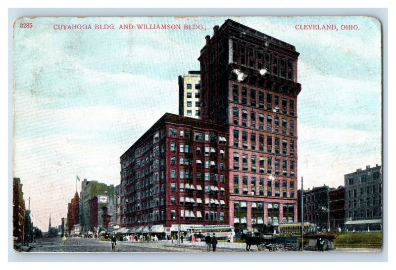 Circa 1910 Cuyahoga & Williamson Buildings Cleveland OH Vintage Postcard F24 