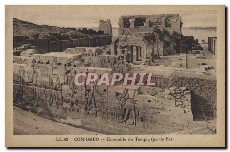 Old Postcard Egypt Egypt Com Ombo temple Together