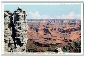 c1920 Eroded Column Near Yavapai Point Grand Canyon National Park AZ Postcard 