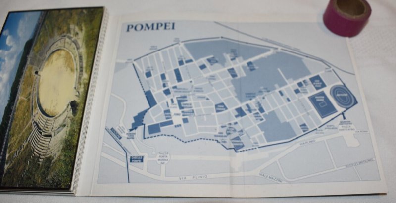 Pompei 20 Cartoline Con Piantina Postcard Book Edizioni Spano 2003