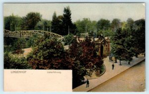 MANNHEIM, GERMANY ~ Birdseye LINDENHOF - UBERFÜHRUNG Overpass 1910 Postcard