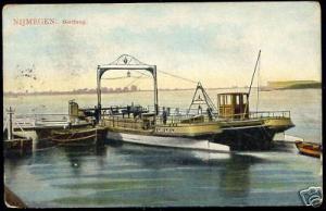 netherlands, NIJMEGEN, Gierbrug (1910) Ferry-boat