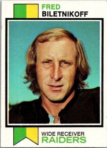 1973 Topps Football Card Fred Biletnikoff Oakland Raiders sk2577