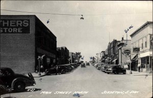 Sisseton SD Main St. North Real Photo Postcard