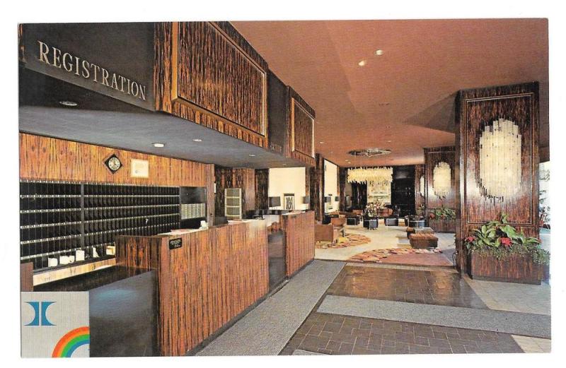 Hilton Hotel Valley Forge PA Registration Desk Vtg Postcard