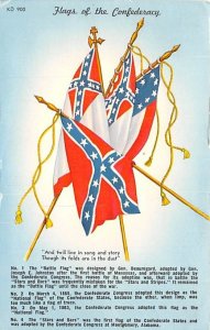 Flags of the Confederate States in America Postcard