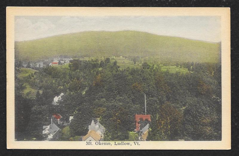 Birds-Eye View Mt Okemo Ludlow Vermont Unused c1920s