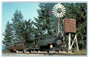 c1960's Water Stop Forest Museum Railway Duncan British Columbia Canada Postcard