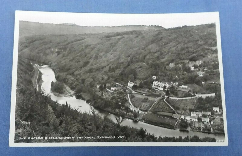 Vintage RP Postcard  Rapides And Island From Yat Rock Symonds Yat Hereford F1C