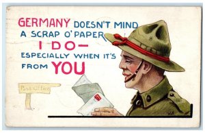 1918 Military Soldier Letter Post Office Wall Baltimore MD Antique Postcard