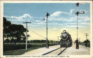 SP Southern Pacific railroad Train San Jose Pajaro California CA Postcard