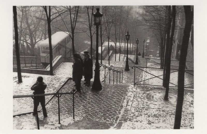 French 1963 Photographer Camera Montmartre Paris Xmas Postcard