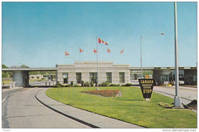 The Canadian Flag Waves Proudly In The Breeze.., Bluewater Bridge From Port H...