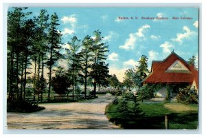 c1910s Main Entrance Woodlawn Cemetery, Nashua New Hampshire Postcard