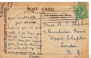 Genealogy Postcard - Family History - Stephens - Upper Clapton - London   2458