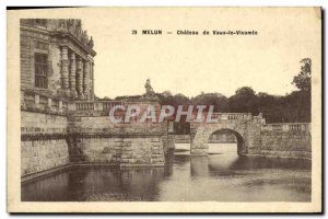 Old Postcard Melun Chateau of Vaux le Vicomte