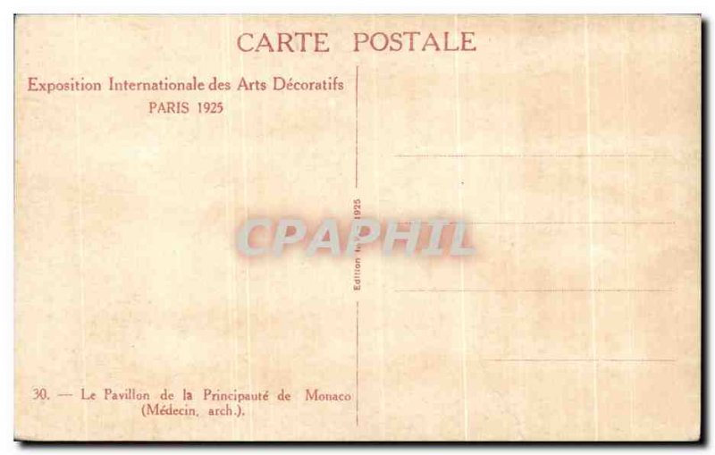 Old Postcard Paris International Exhibition of Decorative Arts Paris 1925 Mon...