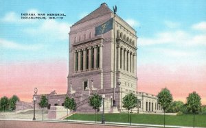 Vintage Postcard War Memorial Plaza Historic Building Indianapolis Indiana IN