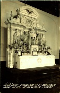 RPPC Main Altar Cathedral St Augustine Florida Real Photo Postcard