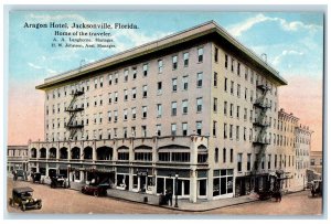 c1910's Aragon Hotel Home Of The Traveler Jacksonville FL Advertising Postcard 