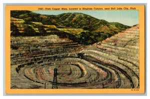 Utah Copper Mine Bingham Canyon Salt Lake City Utah Vtg.Standard View Postcard