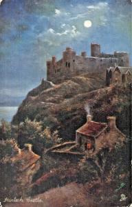  HARLECH CASTLE GWYNEDD WALES-BY MOONLIGHT-TUCK PICTURESQUE NORTH WALES POSTCARD