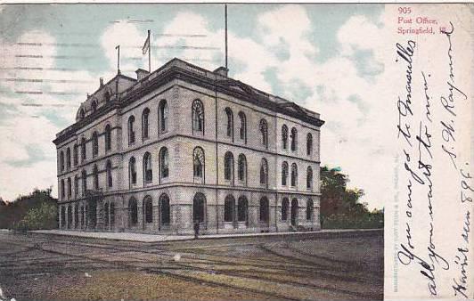 Illinois Springfield Post Office 1908