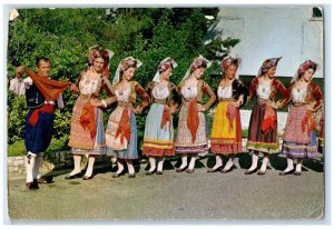 c1960's Dance with Local Costumes Corfu Greece Posted Vintage Postcard