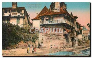 Old Postcard Salies de Bearn Old Houses on Saleys Children