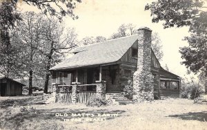 RPPC, Matt's Cabin, Shepherd of the Hills Country, Branson MO,Old Post Card