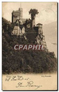 Old Postcard Gruss vom Rhein