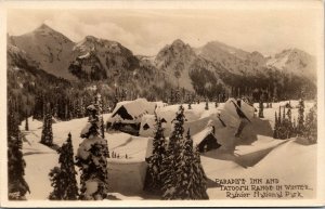 Real Photo Postcard Paradise Inn and Tatoosh Range Rainier National Park~133594 