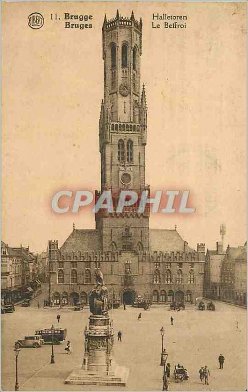 Postcard Old Bruges Belfry