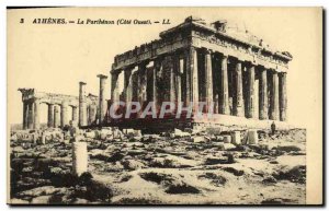 Old Postcard Athens Parthenon