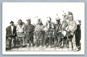 AMERICAN INDIAN WAR DANCE SOUTH DAKOTA VINTAGE REAL PHOTO POSTCARD RPPC