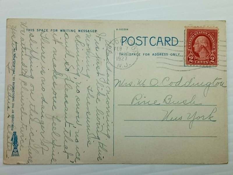Vintage Postcard 1927 High School Bridgeton NJ New Jersey